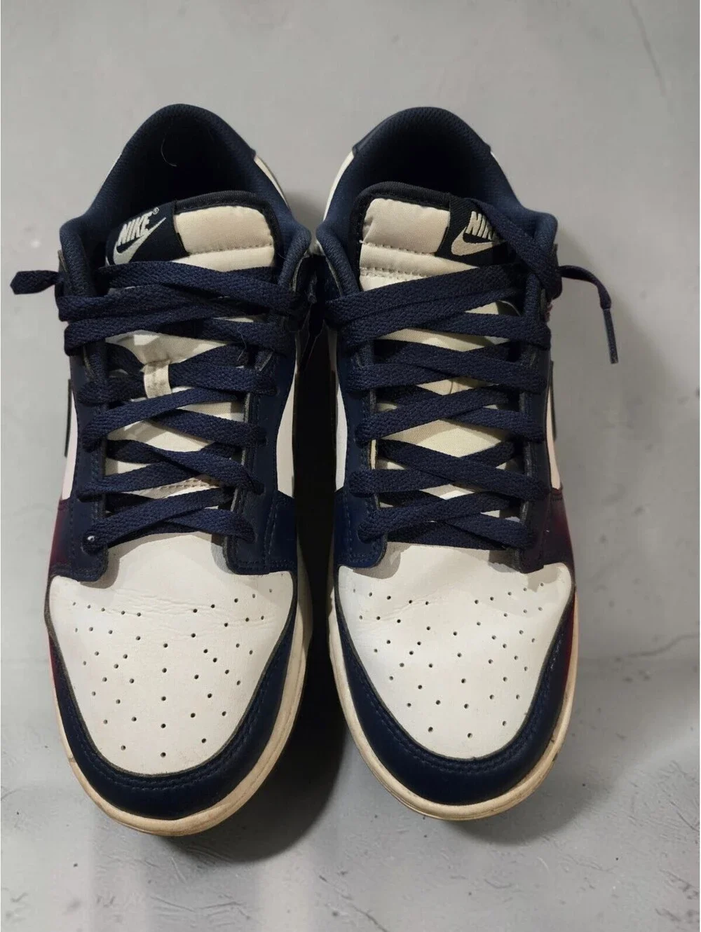 Nike Dunk Low Midnight Navy HF5441-107 Men's 10 White Blue no Box